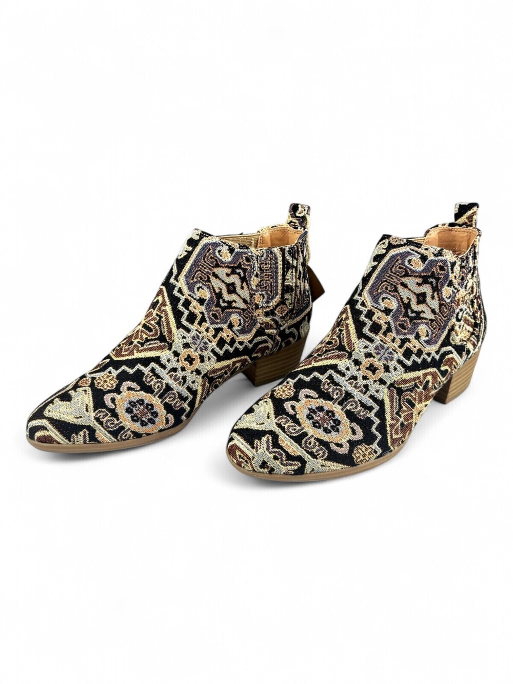 American Eagle Tapestry Ankle Booties Heels Size 7